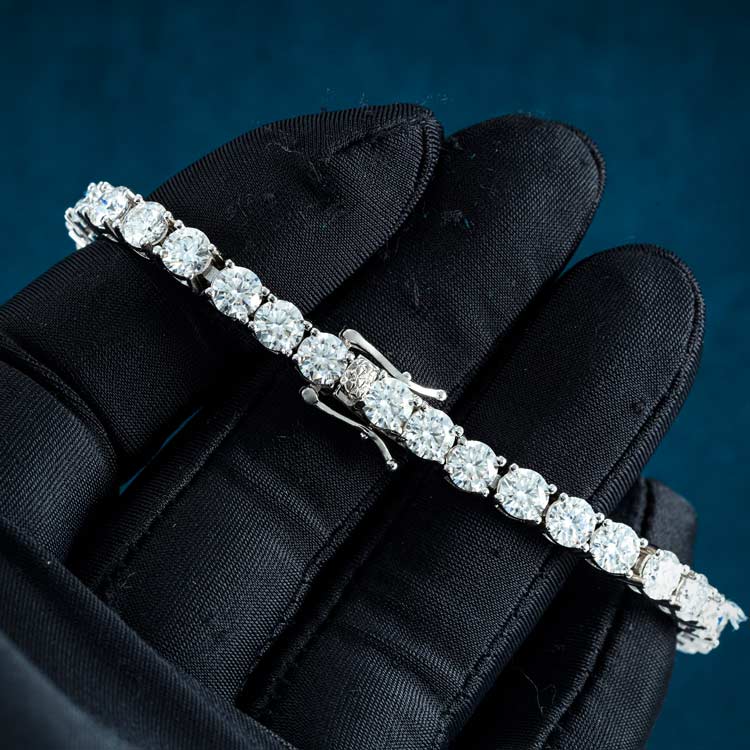5mm moissanite tennis bracelet diamonds ice hip hop hand