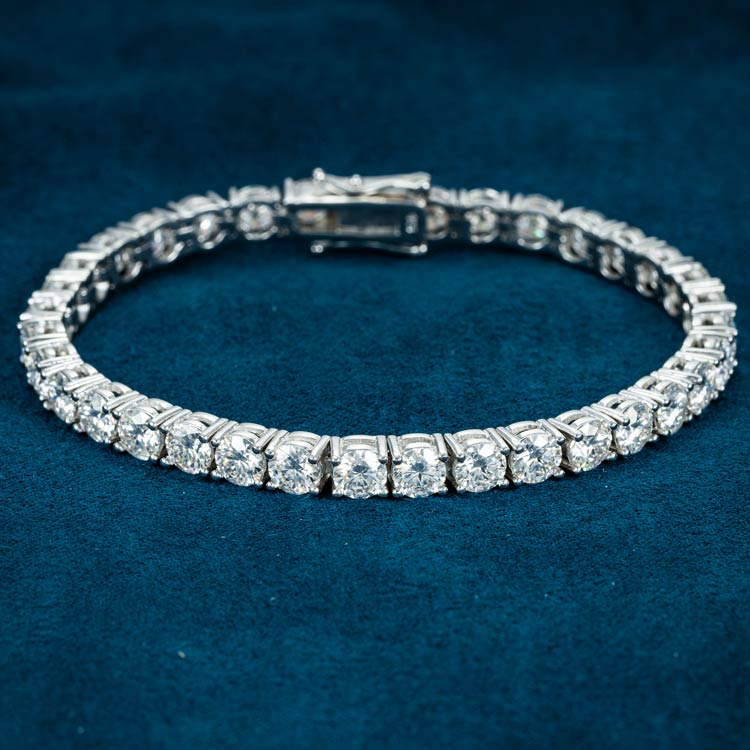Bracelet de tennis en moissanite 5mm diamants ice hip hop side