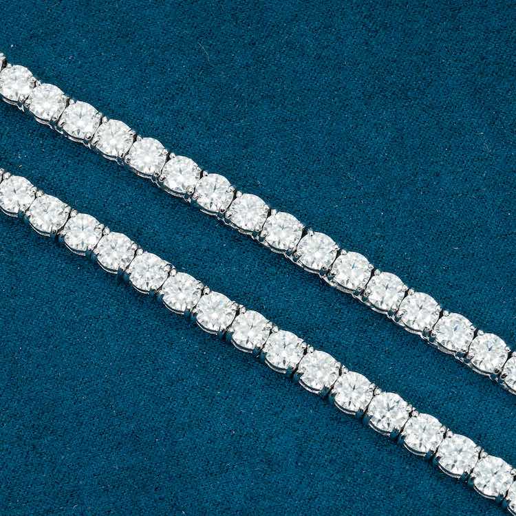 5mm moissanite tennis chain necklace diamond vvs iced out full