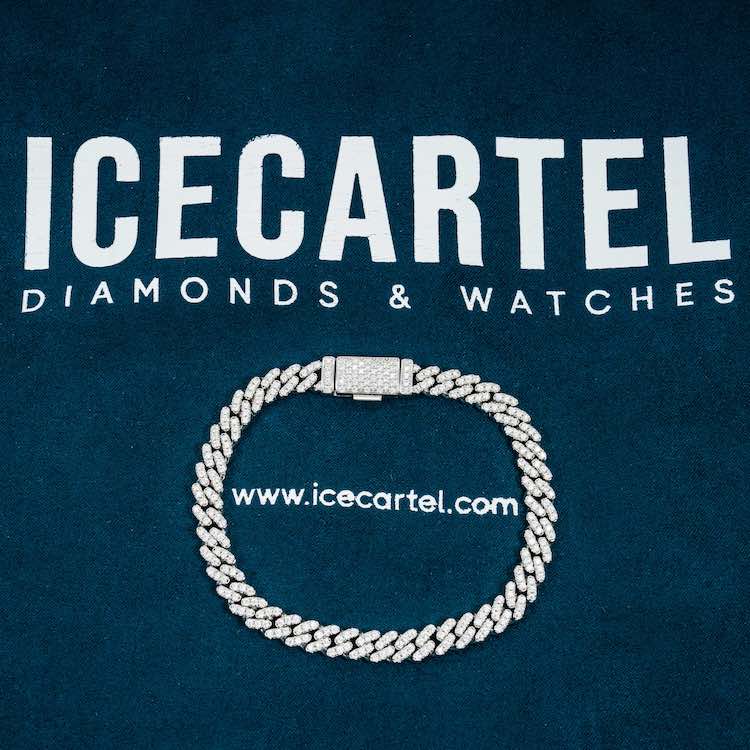 6mm moissanite cuban link bracelet vvs diamonds ice velvet icecartel