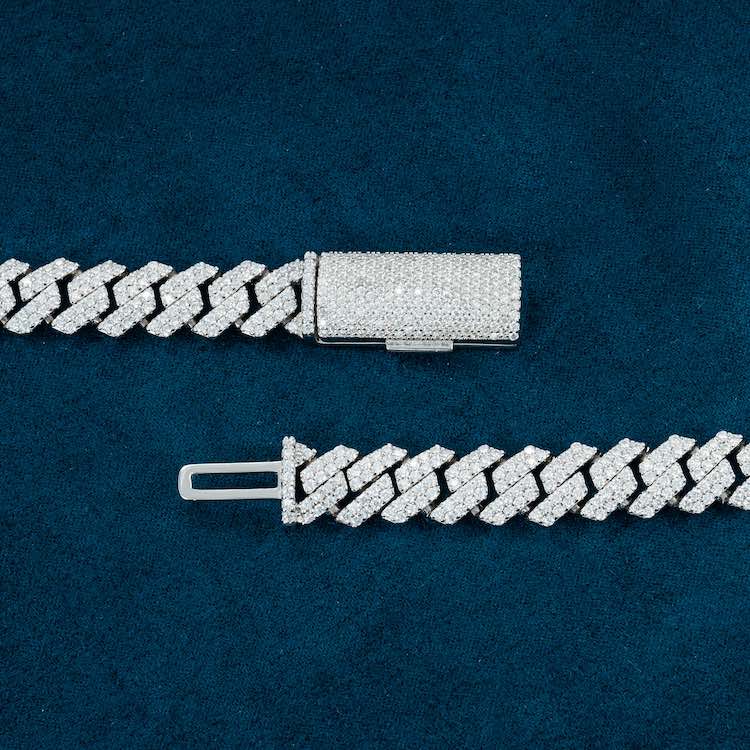 icecartel moissanite 10mm 22inch cuban link chain clasp