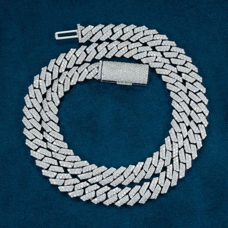 icecartel moissanite 10mm 22inch cuban link chain front