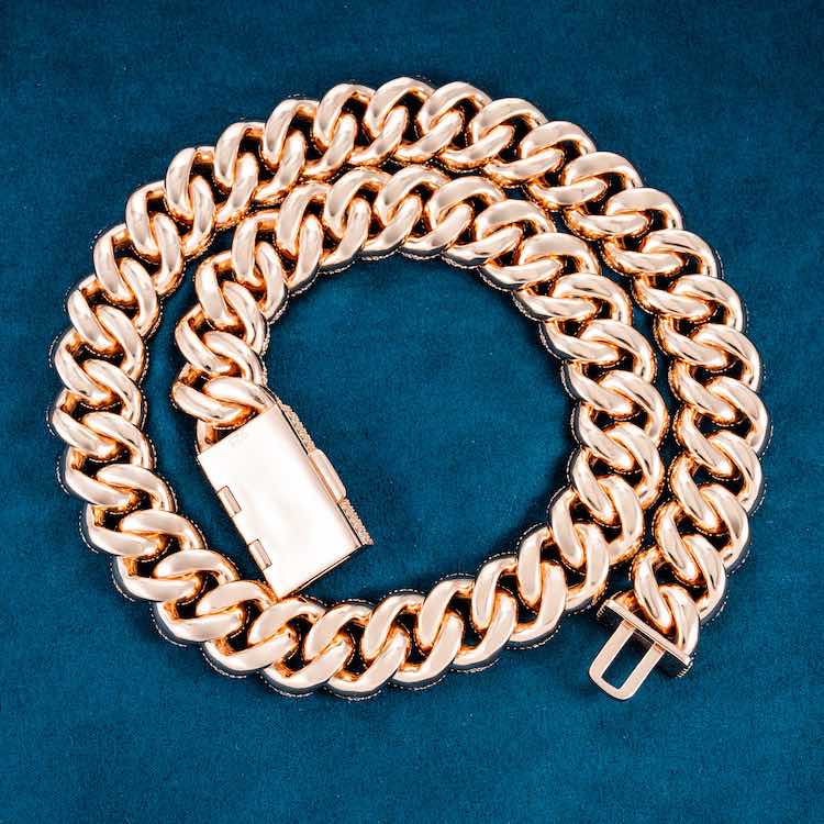 icecartel moissanite 20mm yellow gold white gold cuban link necklace chain backside