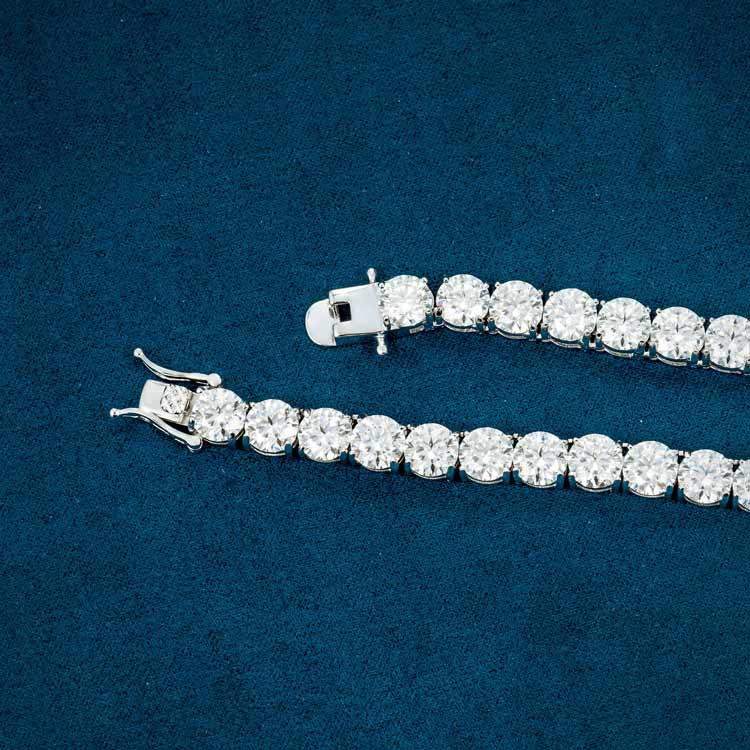 moissanite 6mm tennis chain necklace for men iced out hip hop vvs diamond clasp
