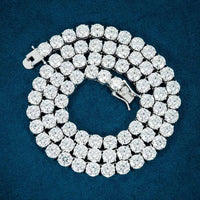 moissanite 6mm tennis chain necklace for men iced out hip hop vvs diamond full